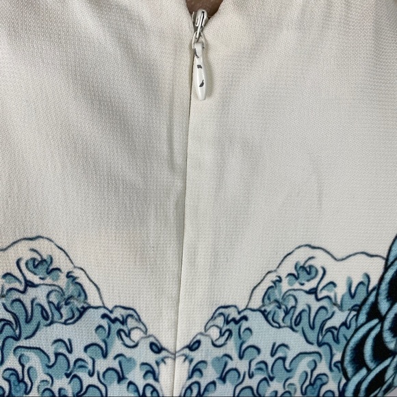 NEW JUST CAVALLI BLUE WAVE PRINT JERSEY DRESS - Picture 8 of 9